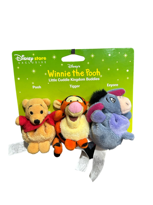 Disney Store Exclusive- Winnie the Pooh -Little Cuddle Kingdom Buddies - New in Package - Vintage - 3"
