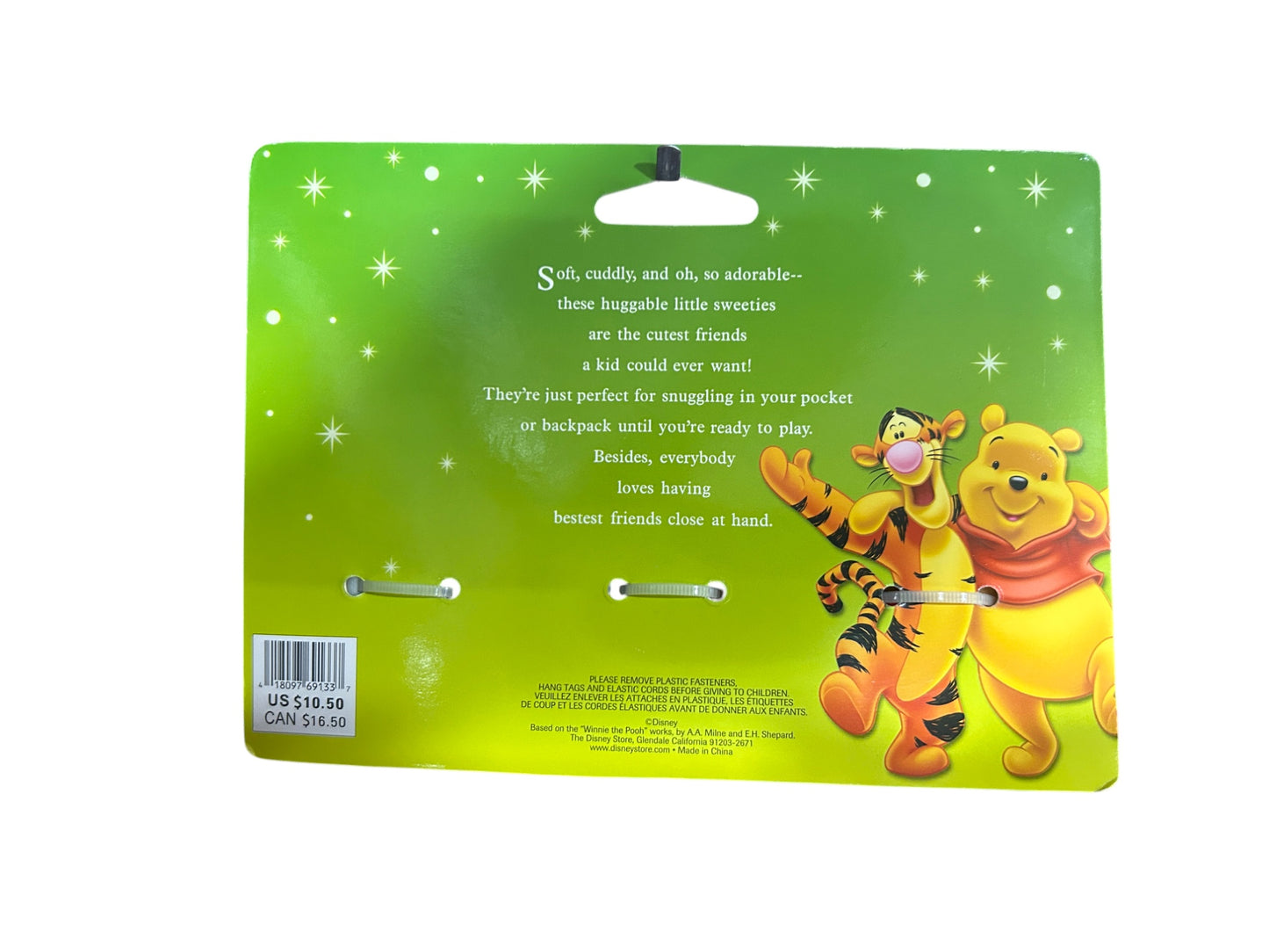 Disney Store Exclusive- Winnie the Pooh -Little Cuddle Kingdom Buddies - New in Package - Vintage - 3"