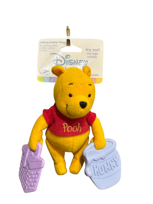 Disney Baby - Winnie the Pooh - Pooh Bear Rattling Teether Friend - New in Package - Vintage - 6.5" (Copy)