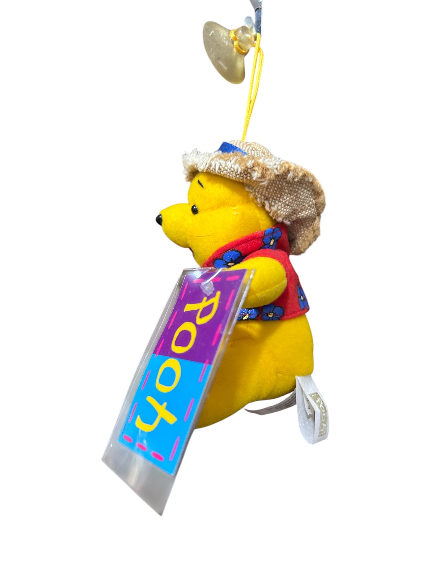 Disney POOH - Winnie the Pooh - Beach Tourist Pooh  with Tags - Vintage - 4.5"