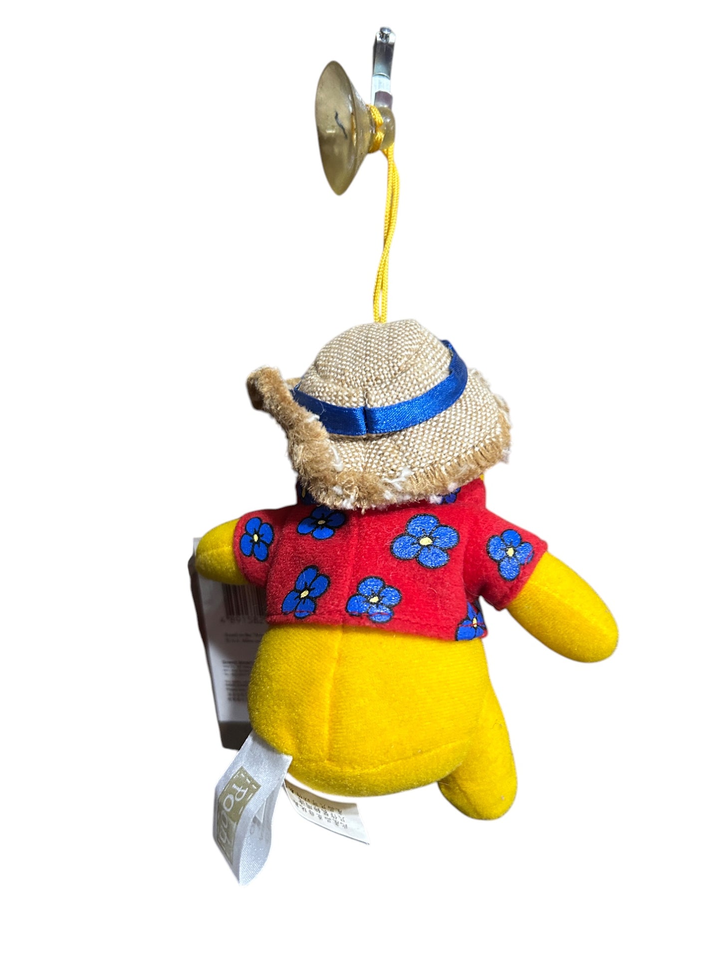 Disney POOH - Winnie the Pooh - Beach Tourist Pooh  with Tags - Vintage - 4.5"