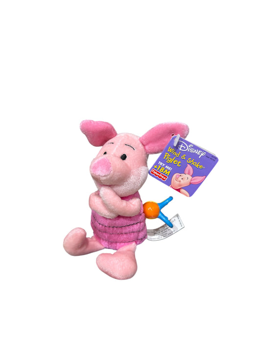 Disney - Winnie the Pooh - Wind and Shake Piglet - with Tags - Mini Bean Bag - 4.5"
