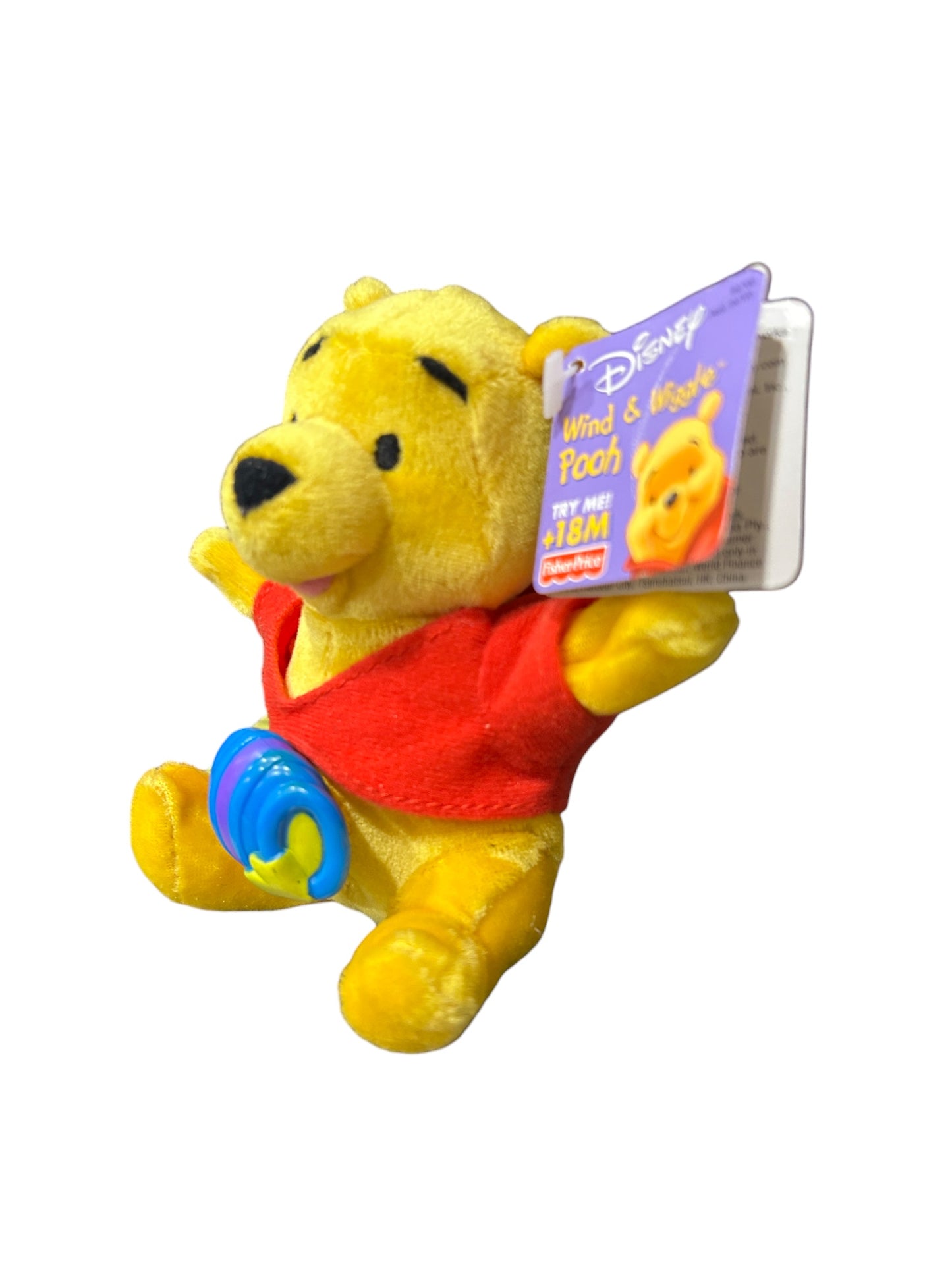 Disney - Winnie the Pooh - Wind and Shake Pooh - with Tags - Mini Bean Bag - 4.5"