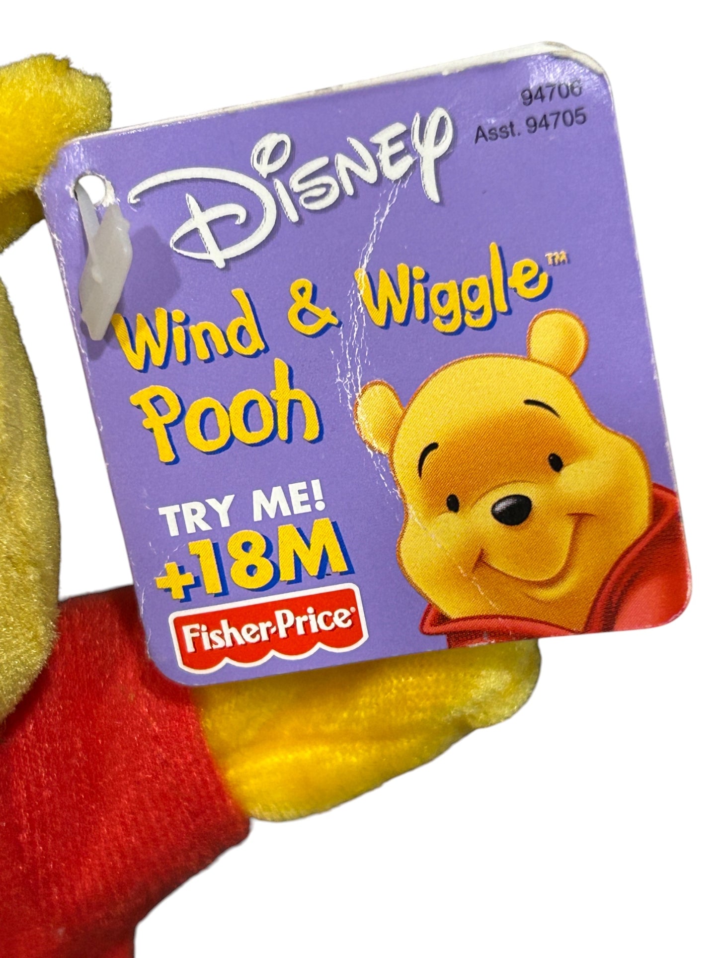 Disney - Winnie the Pooh - Wind and Shake Pooh - with Tags - Mini Bean Bag - 4.5"