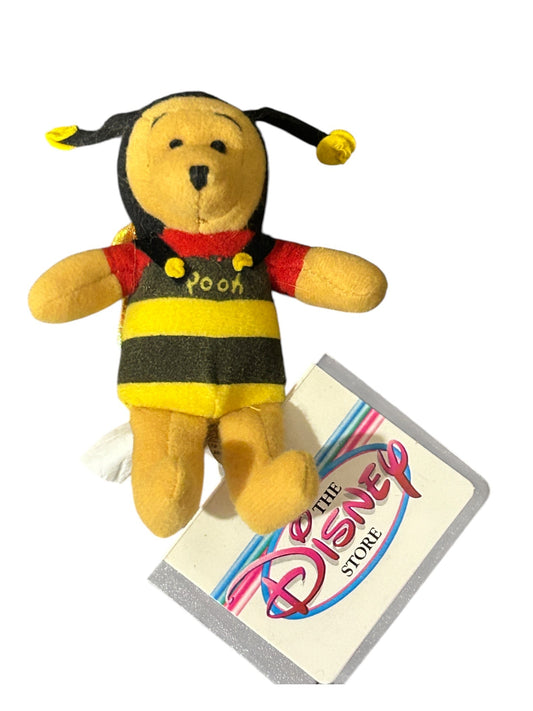 Disney Store Tokyo, Japan - Winnie the Pooh - Bumble Bee Costume Pooh Magnet - with Tags - Mini Bean Bag - 4"