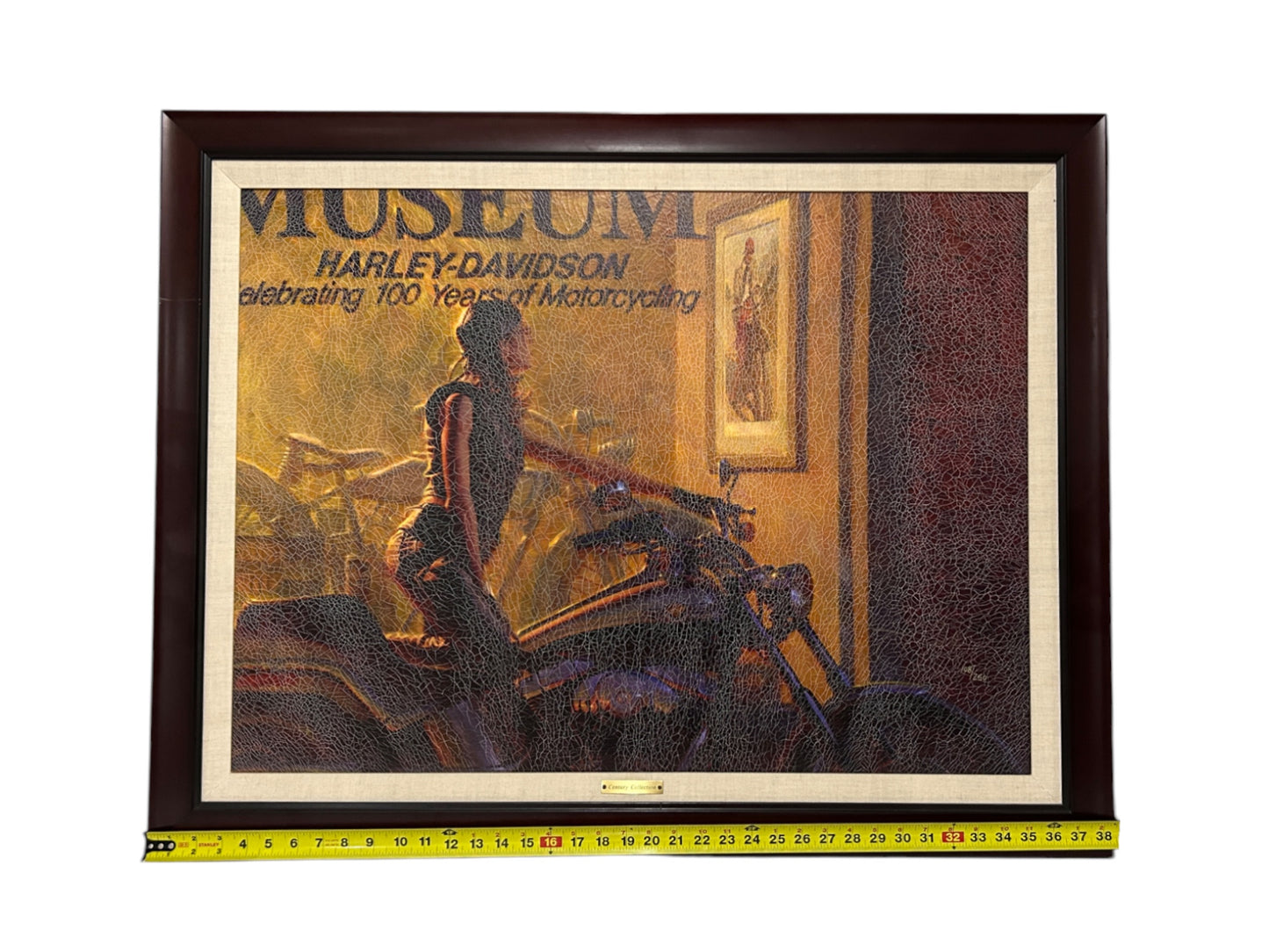 Harley Davidson - Century Collection - "Reflections" Framed Limited Edition Harley Davidson 100 Years Lithograph by David Uhl - #108 of 250 - 2003 - Vintage - 38.5"