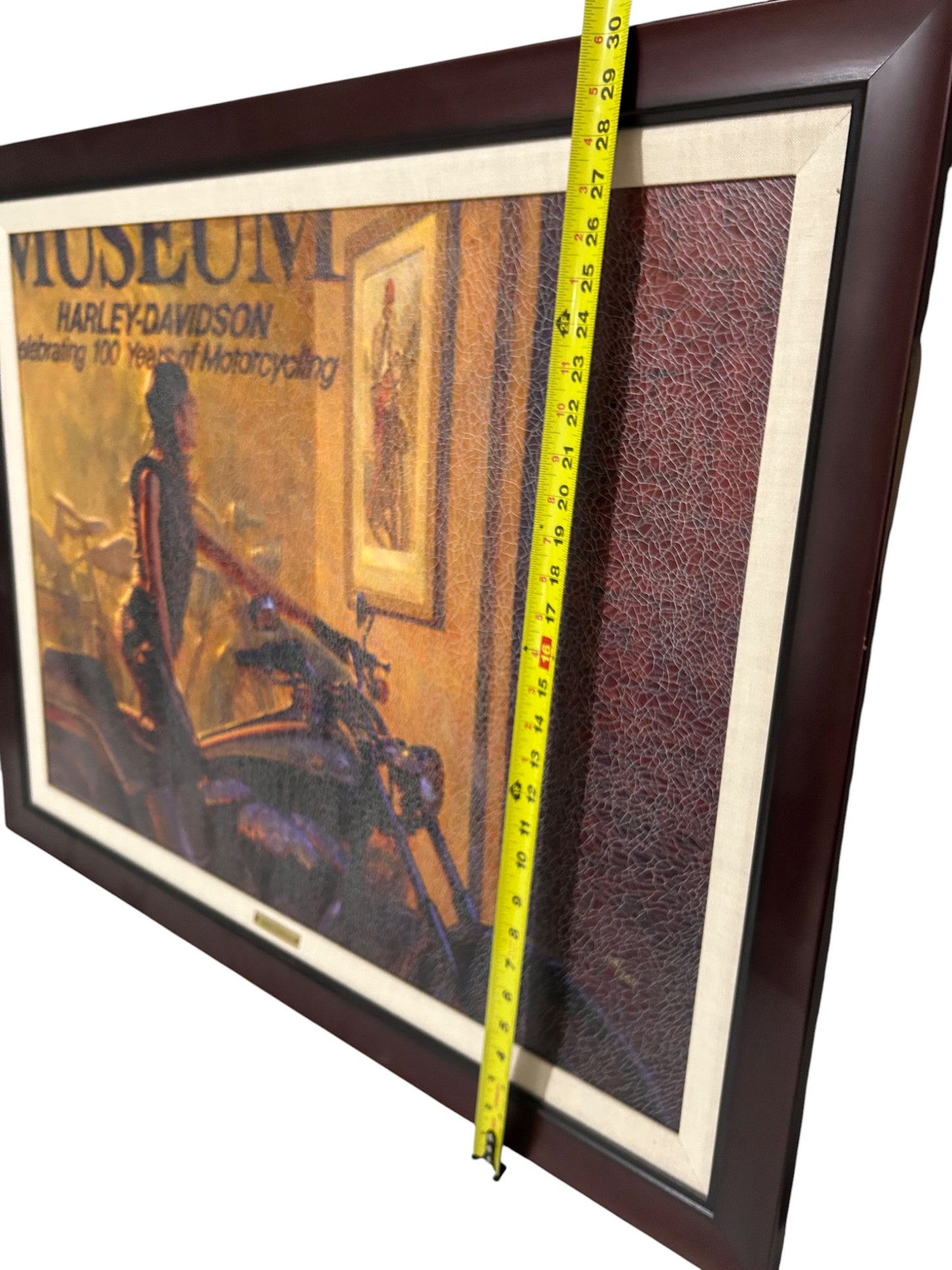 Harley Davidson - Century Collection - "Reflections" Framed Limited Edition Harley Davidson 100 Years Lithograph by David Uhl - #108 of 250 - 2003 - Vintage - 38.5"