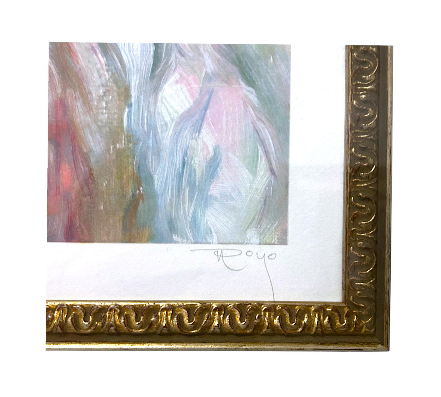 Royo - Hand Signed Framed Serigraph - "Adorando La Mesa" Limited Edition Printer's Proof Serigraph Hand - #135 of 225 - 1999 - Custom Framed - 54"