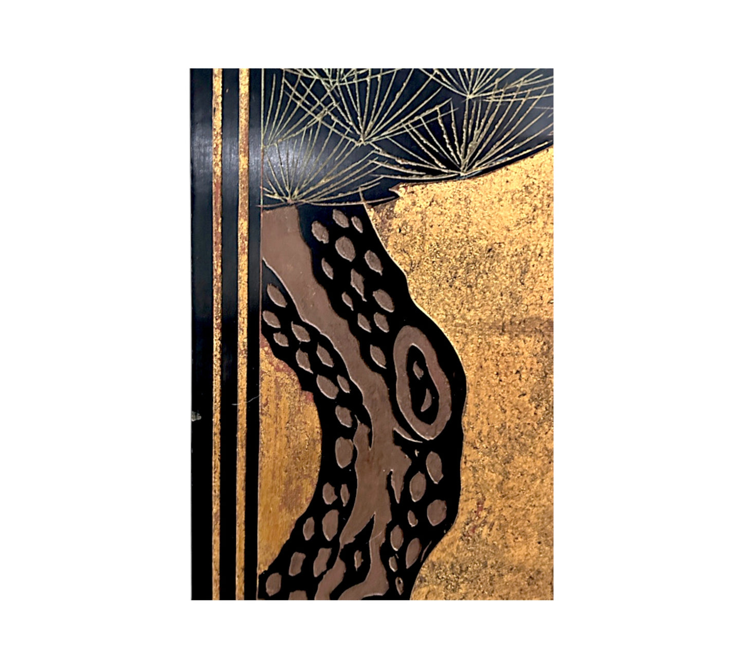 Maitland Smith Ltd - Hong Kong - Decorative Pair of Lacquer Painted Wood Wall Panels of Asian Style Horseback Archer Scene - 1990's - 70"