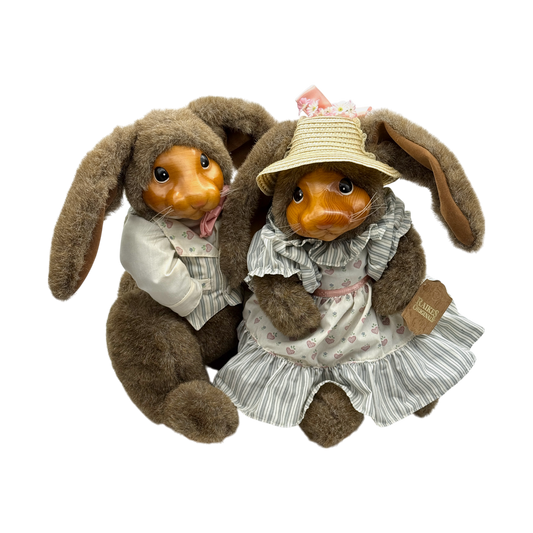Raikes Bears - Wood Faced Rabbit - Jill & Andrew - Limited To 5000 - 18"