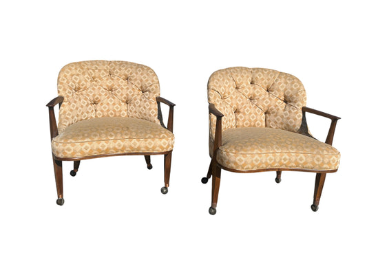 Edward Wormley - Dunbar - Janus Lounge Chairs - Pair - C. 1957 - Mid Century Modern