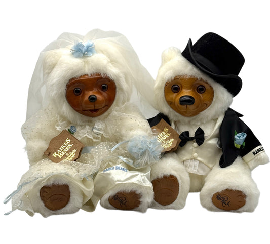 Raikes Bears - Wood Faced - Gregory & Allison - Limited To 15000 - Jointed - 15"
