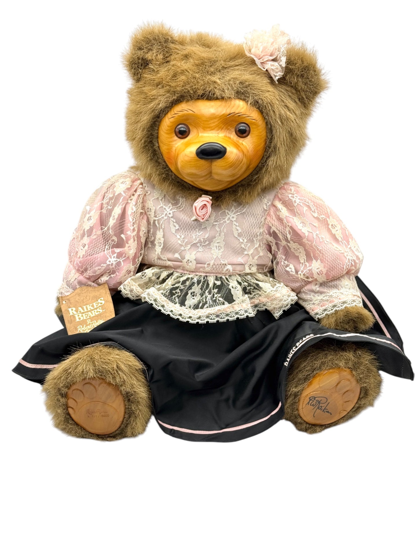 Raikes Bears - Wood Faced - Kitty - Limited To 1500 - Jointed - 21"