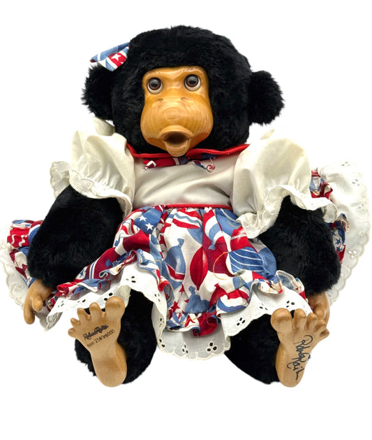 Raikes Bears - Wood Faced - Monkey - Limited To 5000 - Jointed - 16"