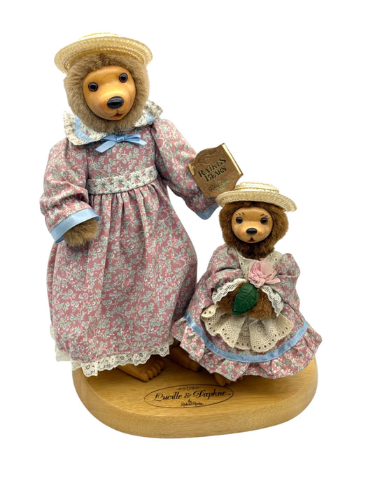 Raikes Bears - Wood Faced - Lucille and Daphne - Limited To 10000 - Jointed - 13"