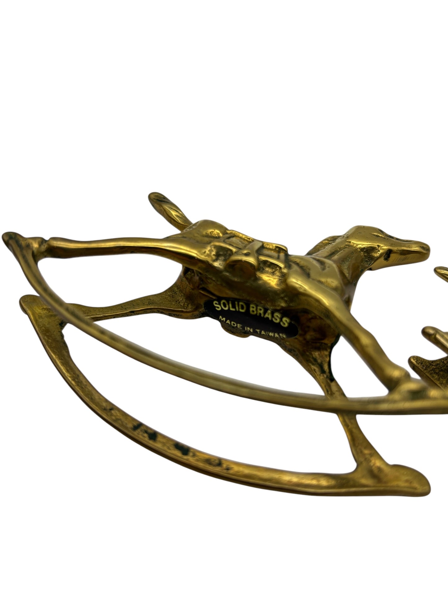 Vintage - Solid Brass Rocking Horses - Set of Two - NWB - 4"