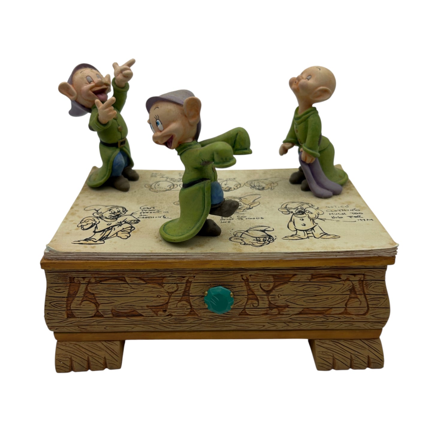 Disney - Character Study Watch Collection - Snow White & the Seven Dwarfs - Dopey Figure Jewelry Box & Watch - 1995 - NWB - 7"