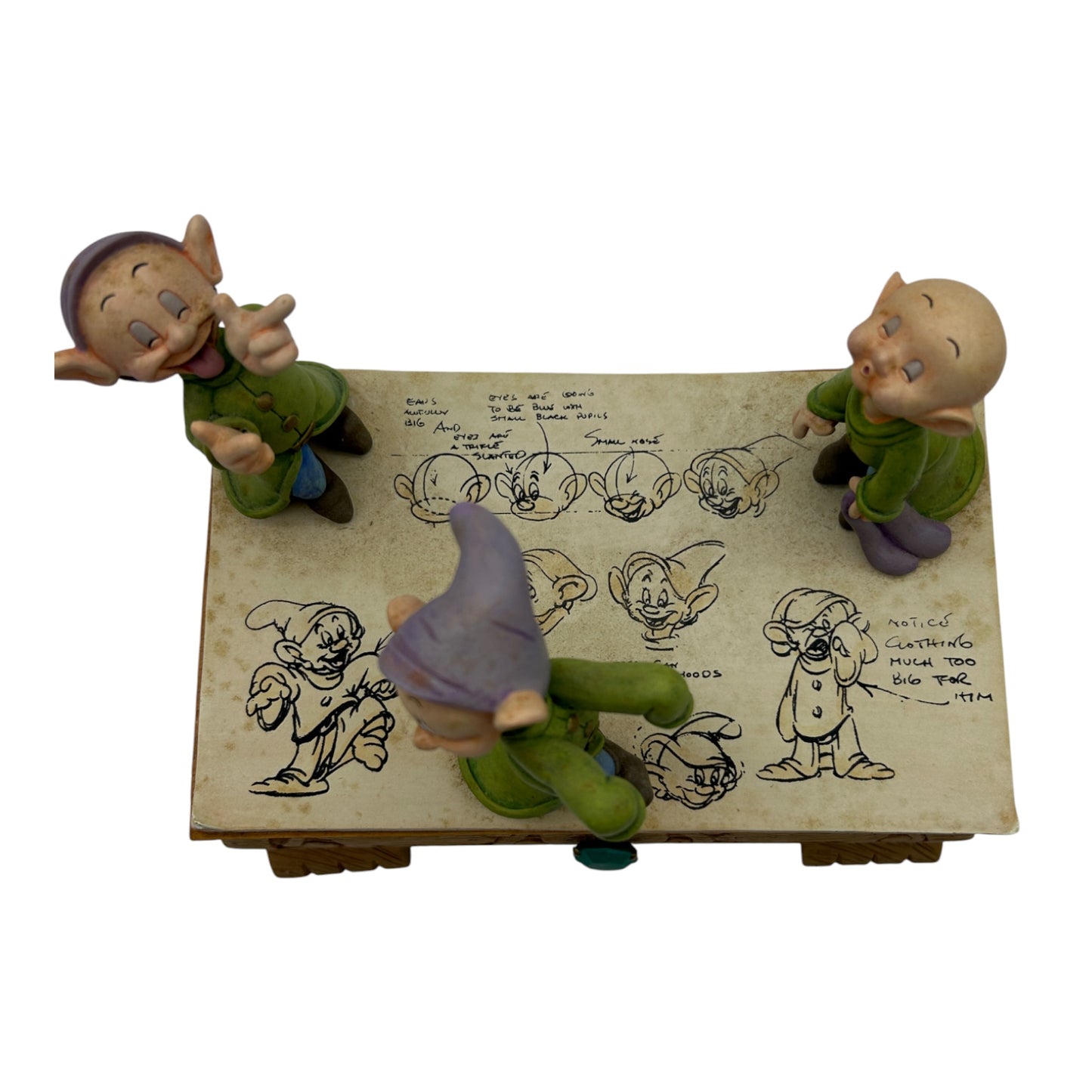 Disney - Character Study Watch Collection - Snow White & the Seven Dwarfs - Dopey Figure Jewelry Box & Watch - 1995 - NWB - 7"