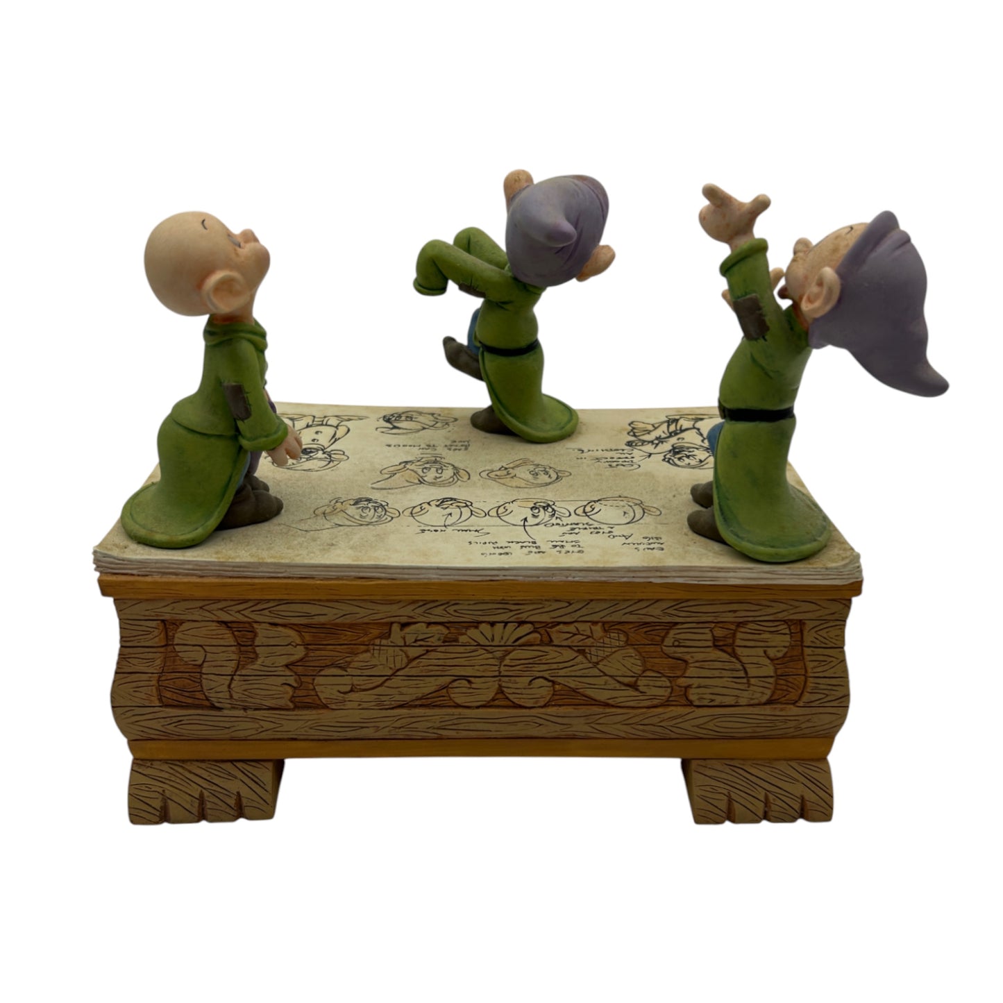 Disney - Character Study Watch Collection - Snow White & the Seven Dwarfs - Dopey Figure Jewelry Box & Watch - 1995 - NWB - 7"