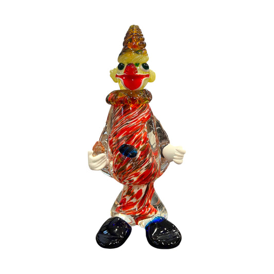 Murano Art Glass - Clown Holding A Drink - 10.5"