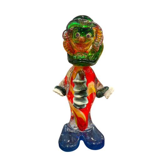 Murano Art Glass - Clown With Cape - Original Sticker - 10.5"
