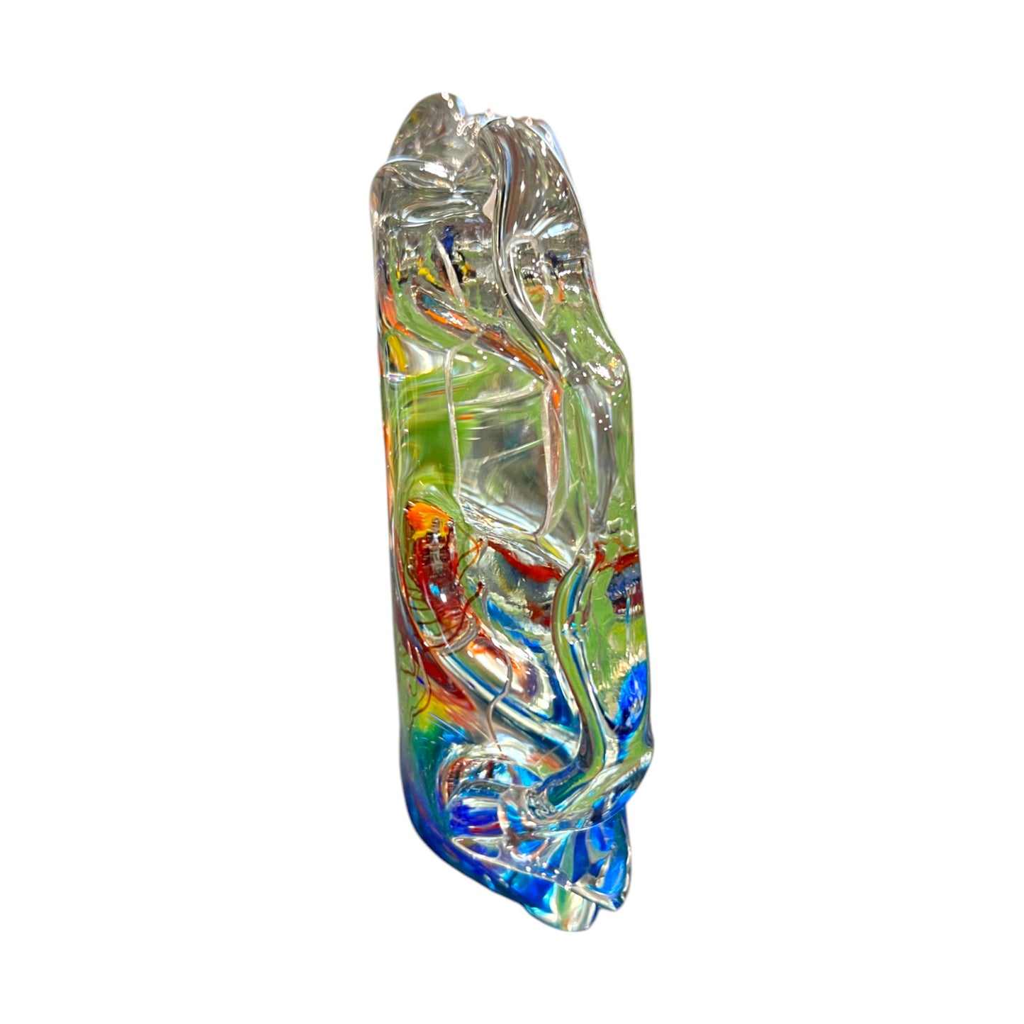 Murano Art Glass - Large Six Fish Aquarium  - With Sticker - 6.5"