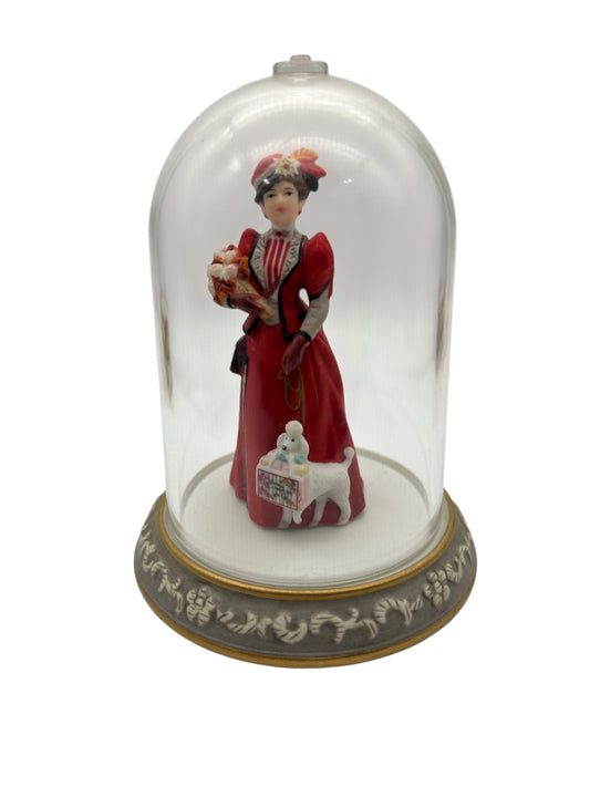 Avon - Miniature - 1997 Presidents Club Mrs. Albee Award Miniature Figurine W/ Glass Dome – 4.75"