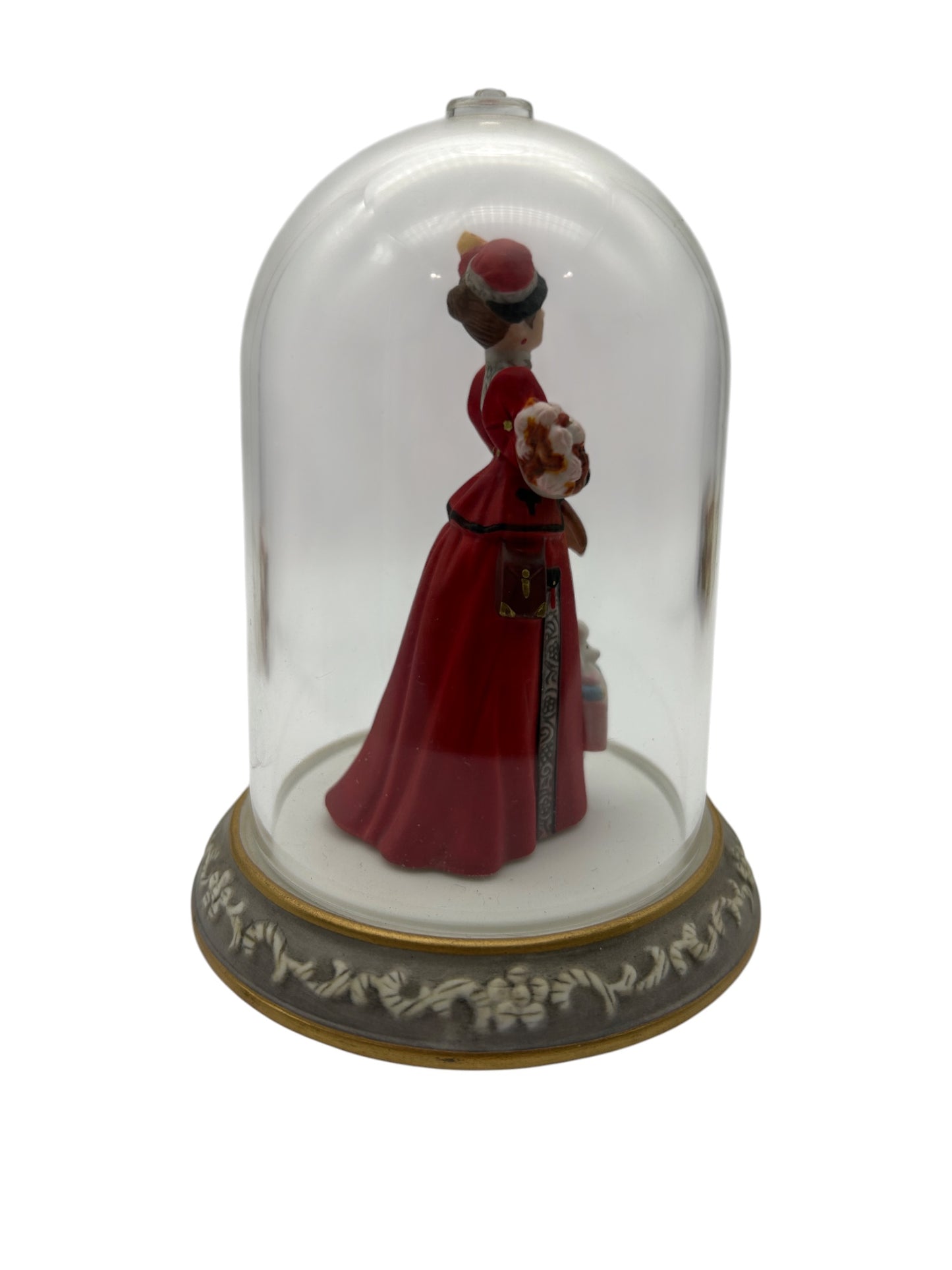 Avon - Miniature - 1997 Presidents Club Mrs. Albee Award Miniature Figurine W/ Glass Dome – 4.75"