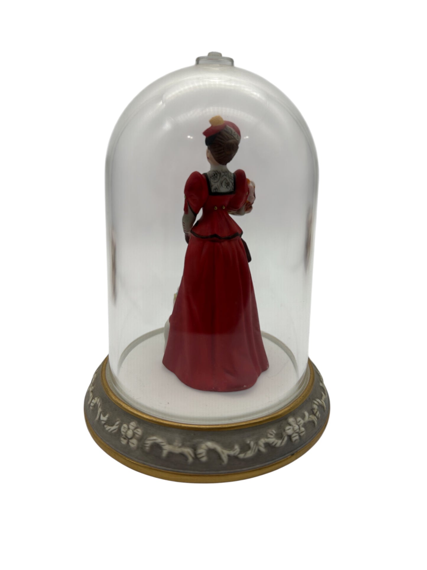 Avon - Miniature - 1997 Presidents Club Mrs. Albee Award Miniature Figurine W/ Glass Dome – 4.75"