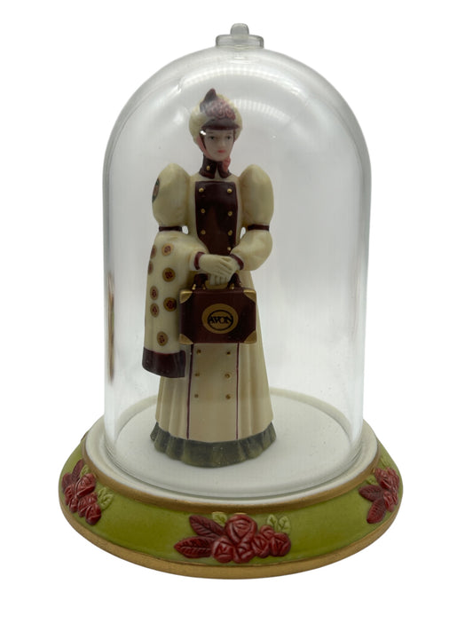 Avon - Miniature - 2006 Presidents Club Mrs. Albee Award Miniature Figurine W/ Glass Dome – 4.75"