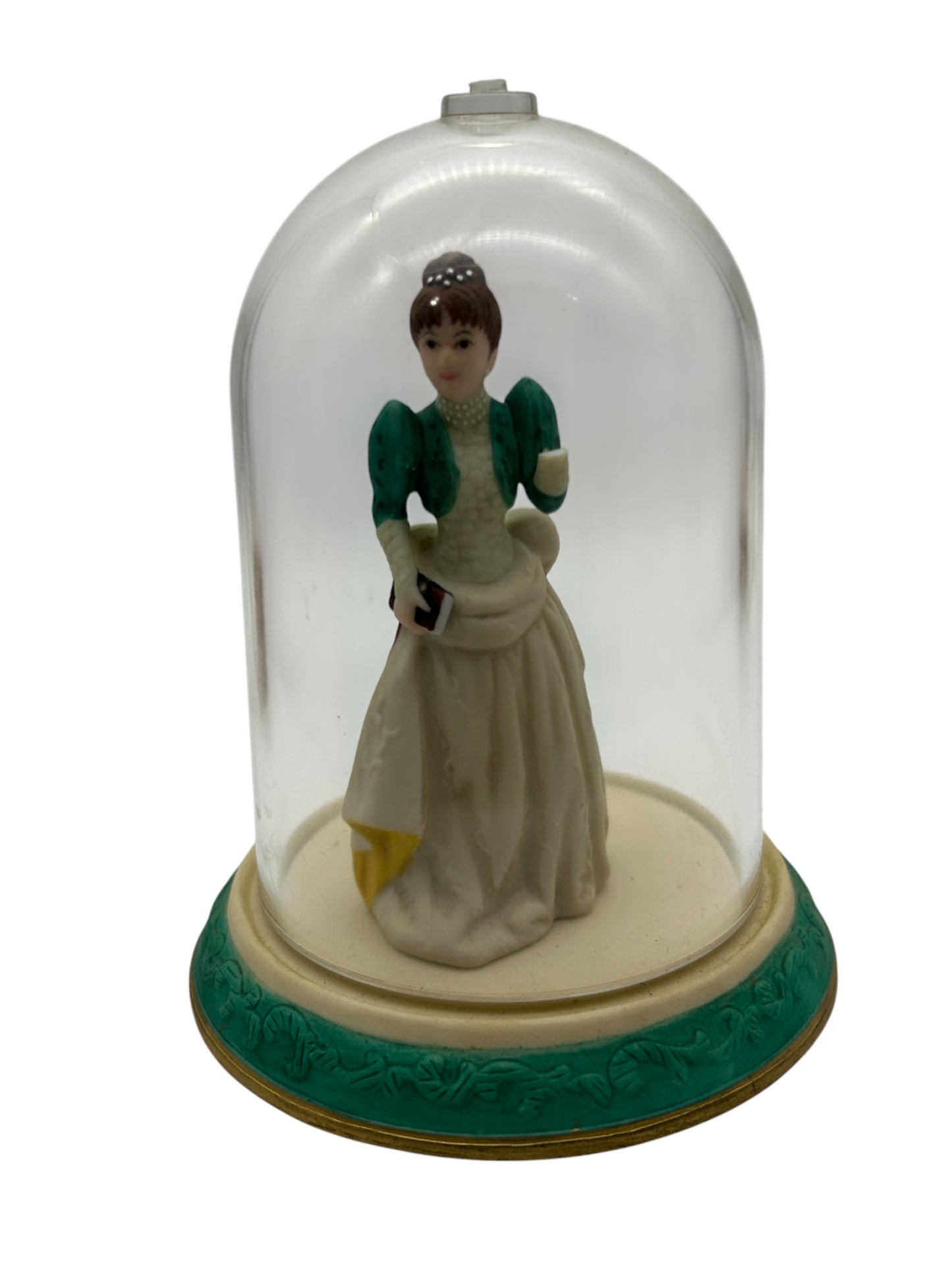 Avon - Miniature - 1995 Presidents Club Mrs. Albee Award Miniature Figurine W/ Glass Dome – 4.75"