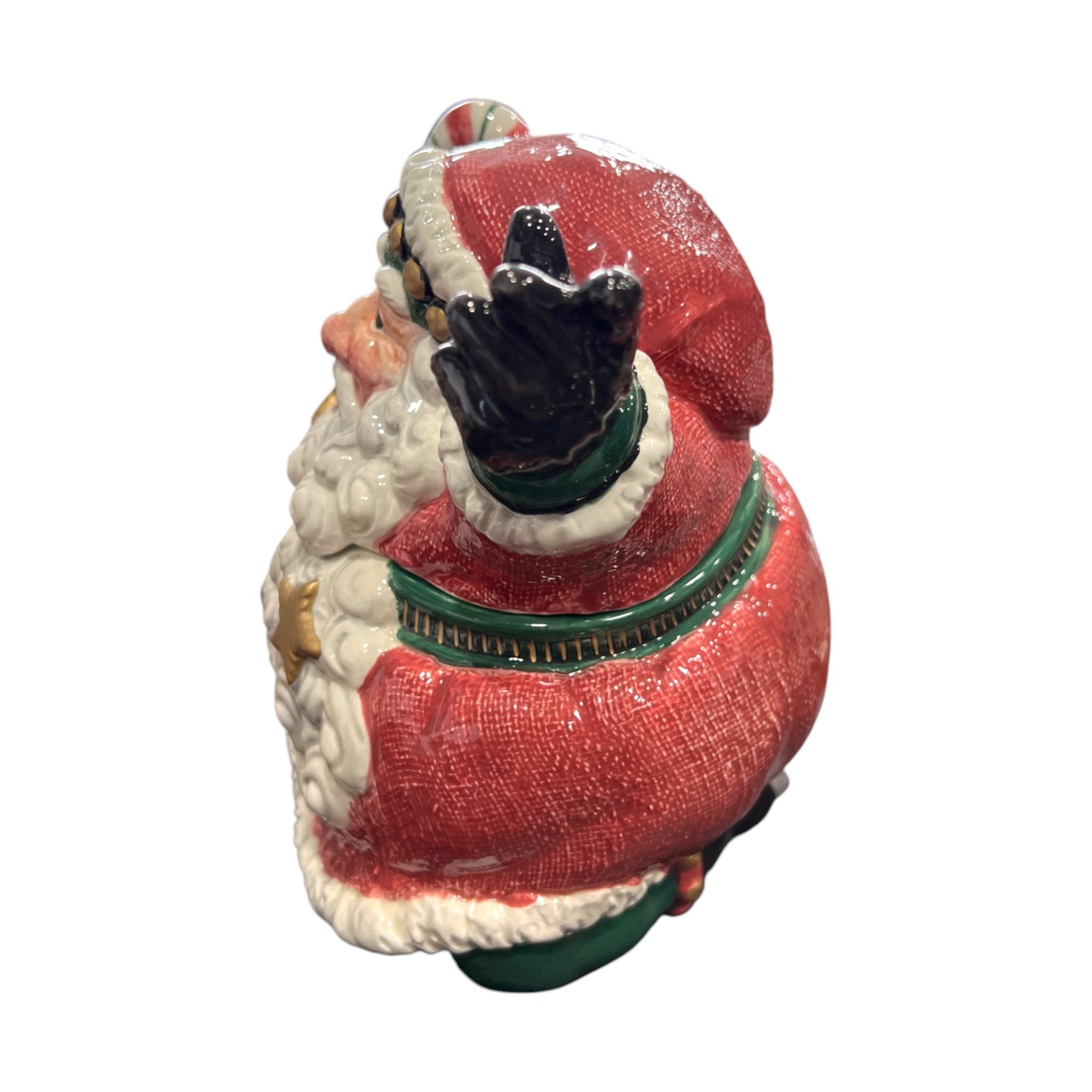 Fitz & Floyd - Essentials - Christmas - Santa Snow Business Cookie Jar - 8"