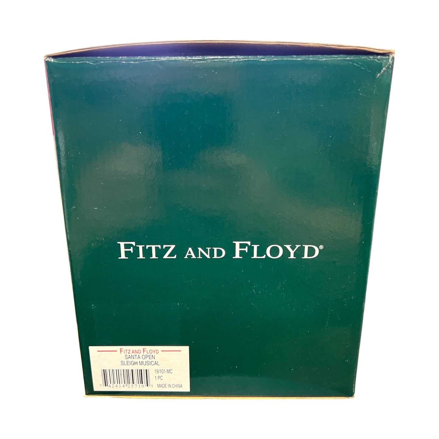 Fitz & Floyd - Christmas - Santa Jingle Bells Music Box - New In Box - 6.5"