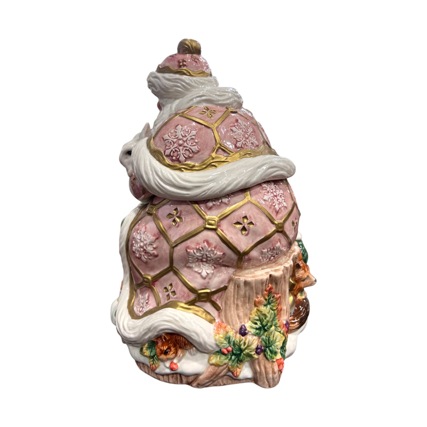 Fitz & Floyd - Christmas - Santa Claus Snowy Woods Cookie Jar - 11"