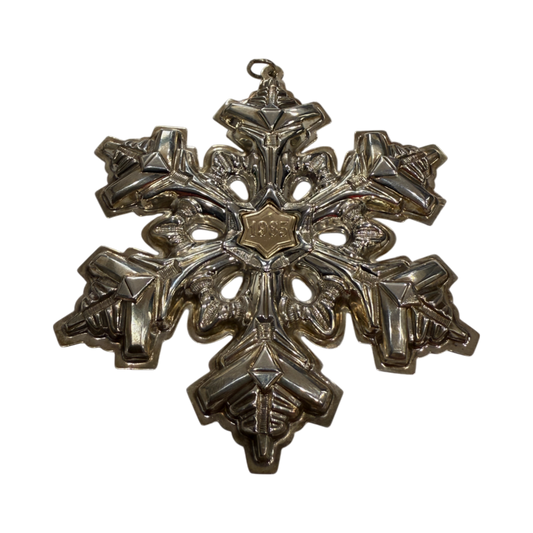 Gorham Sterling Silver - 1985 Annual Snowflake Ornament - 3.5"