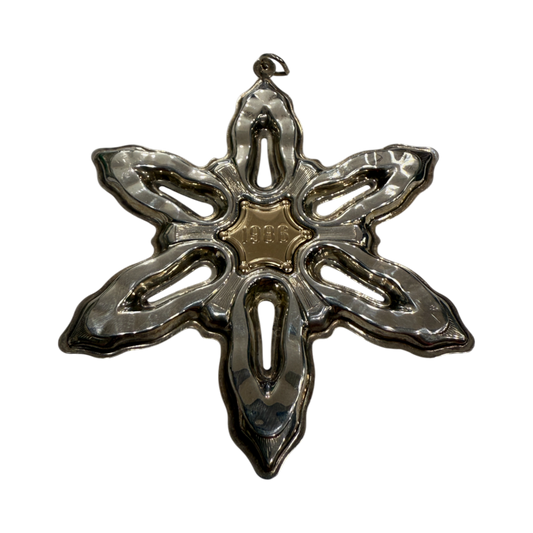 Gorham Sterling Silver - 1986 Annual Snowflake Ornament - 3.5"