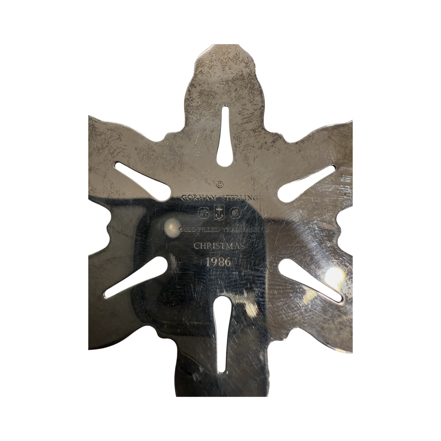 Gorham Sterling Silver - 1986 Annual Snowflake Ornament - 3.5"