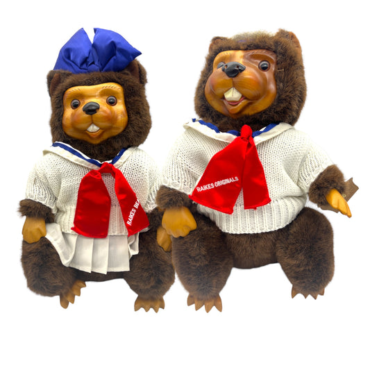 Raikes Original Bear - Lucy & Sam - Limited to 5000 - Both Signed By Robert Raike - 17"