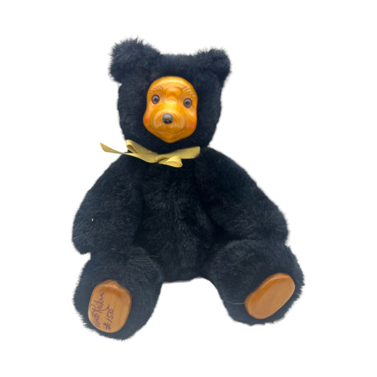 Raikes Applause Bear - Black Terry Bear - #1515 - Signed By Robert Raike - 11"