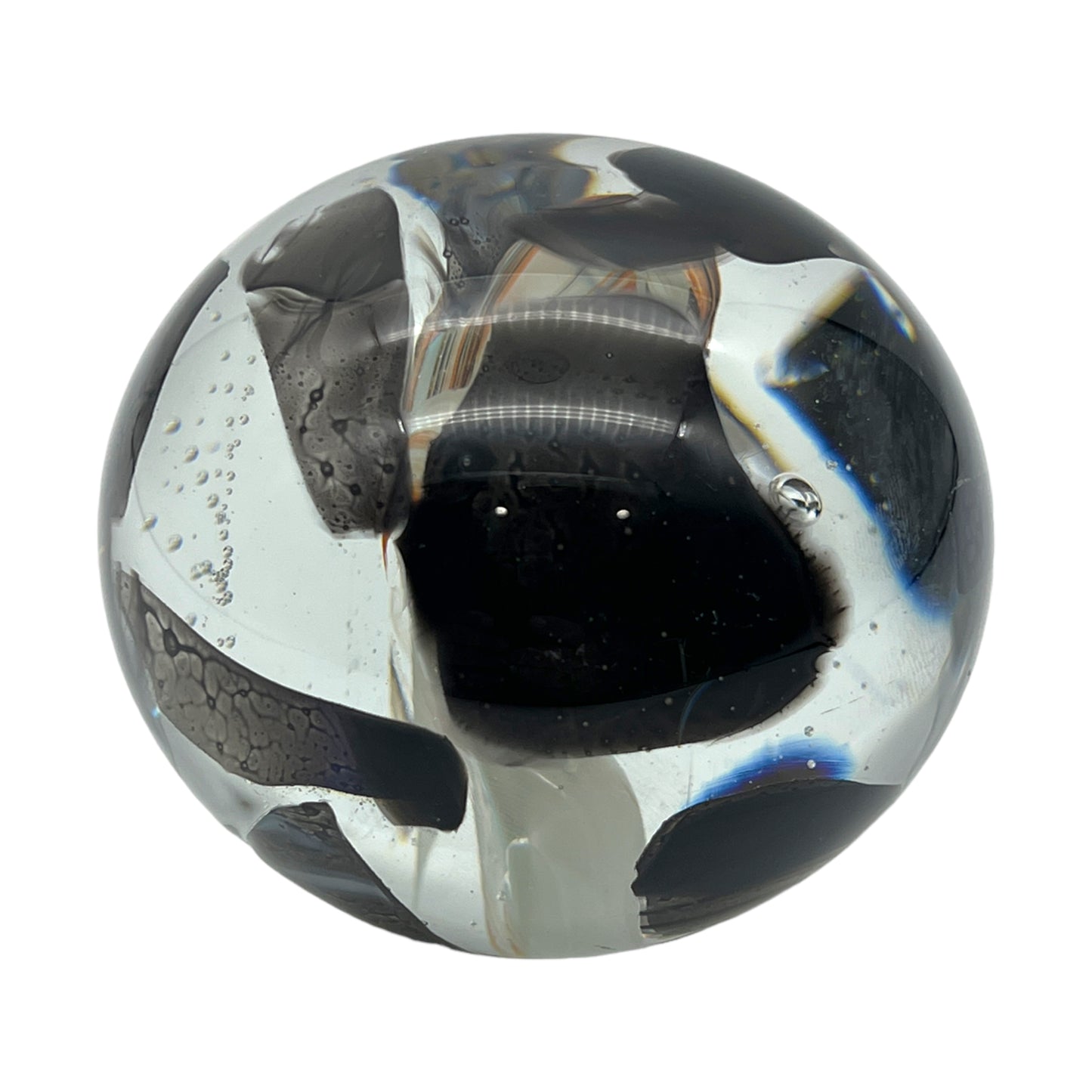 Dynasty Gallery's Mesmerizing Multicolored Bubble Paperweight - A Captivating Art Glass Masterpiece