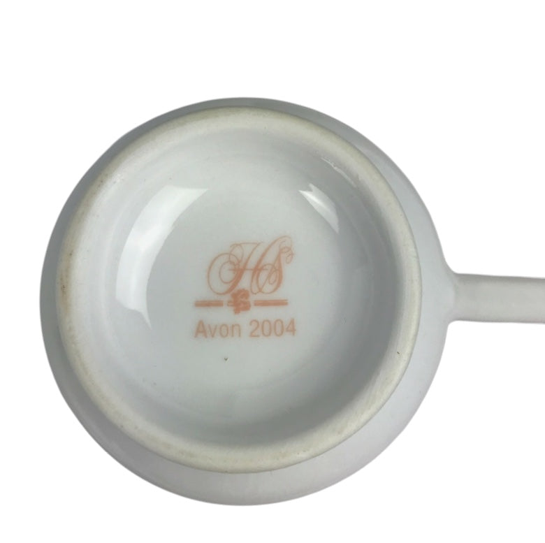 Avon - Honor Society - 2004 Commemorative Mrs. Albee Honor Society Tea Cup & Saucer Set with Stand - NWB - 6"
