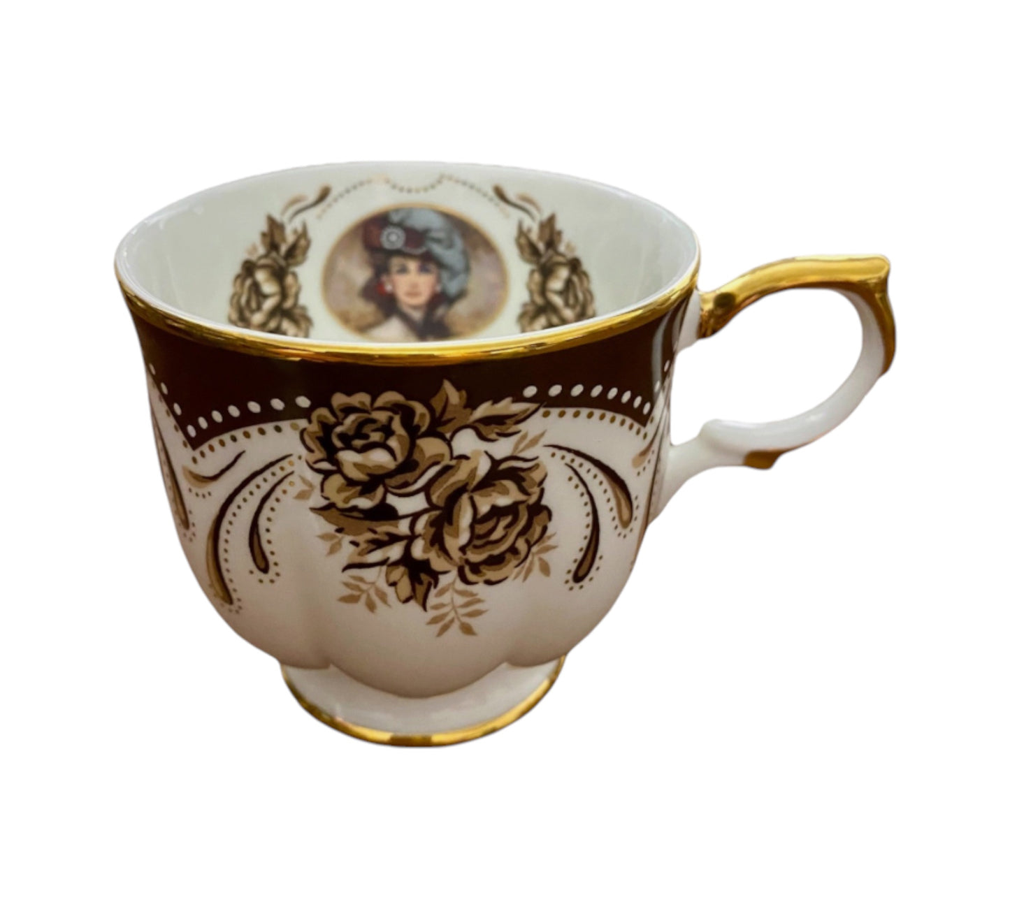 Avon - Honor Society - 1999 Commemorative Mrs. Albee Honor Society Tea Cup & Saucer Set with Stand - NWB - 6"