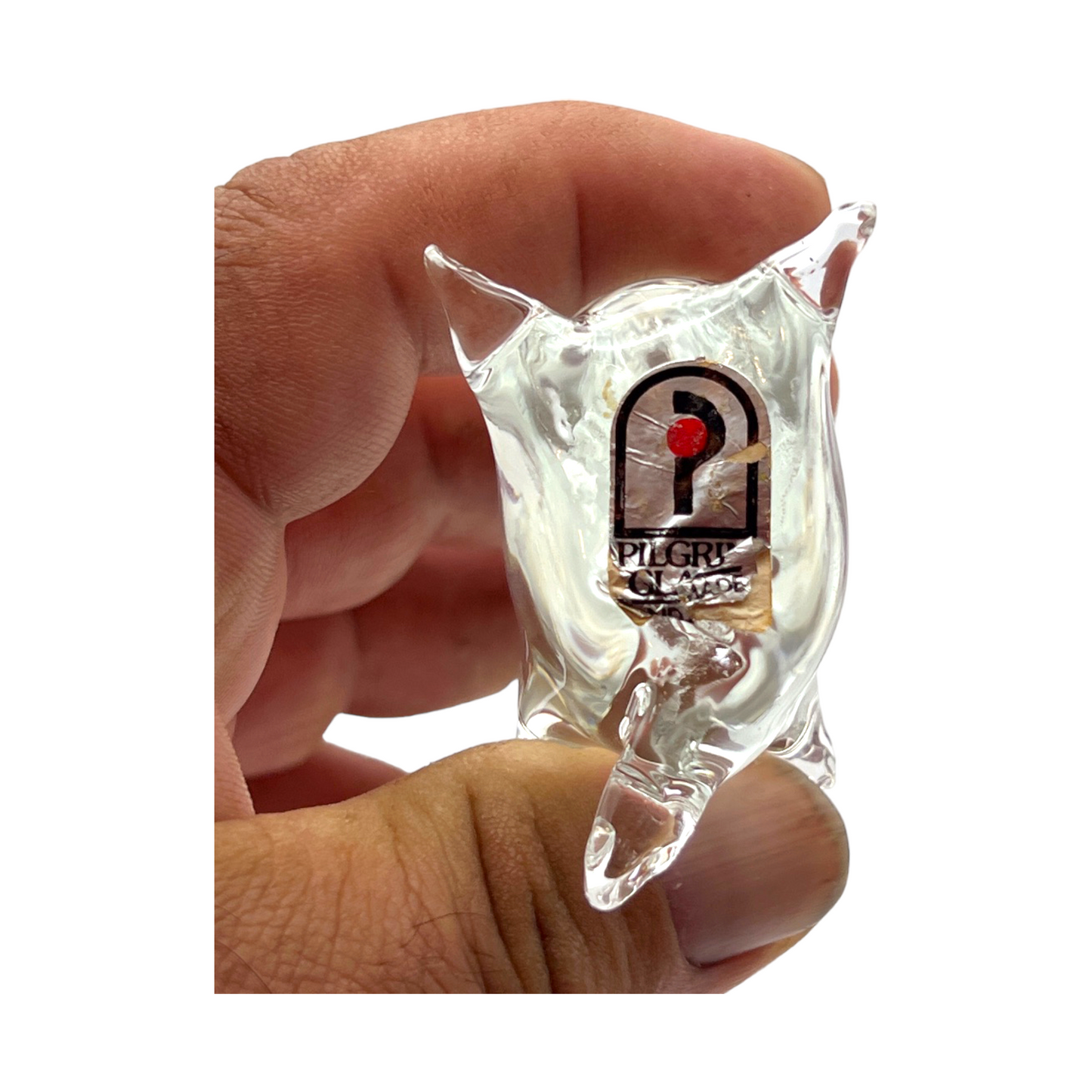 Pilgrim Glass - Clear Duck Art Glass - Vintage - 4.5"
