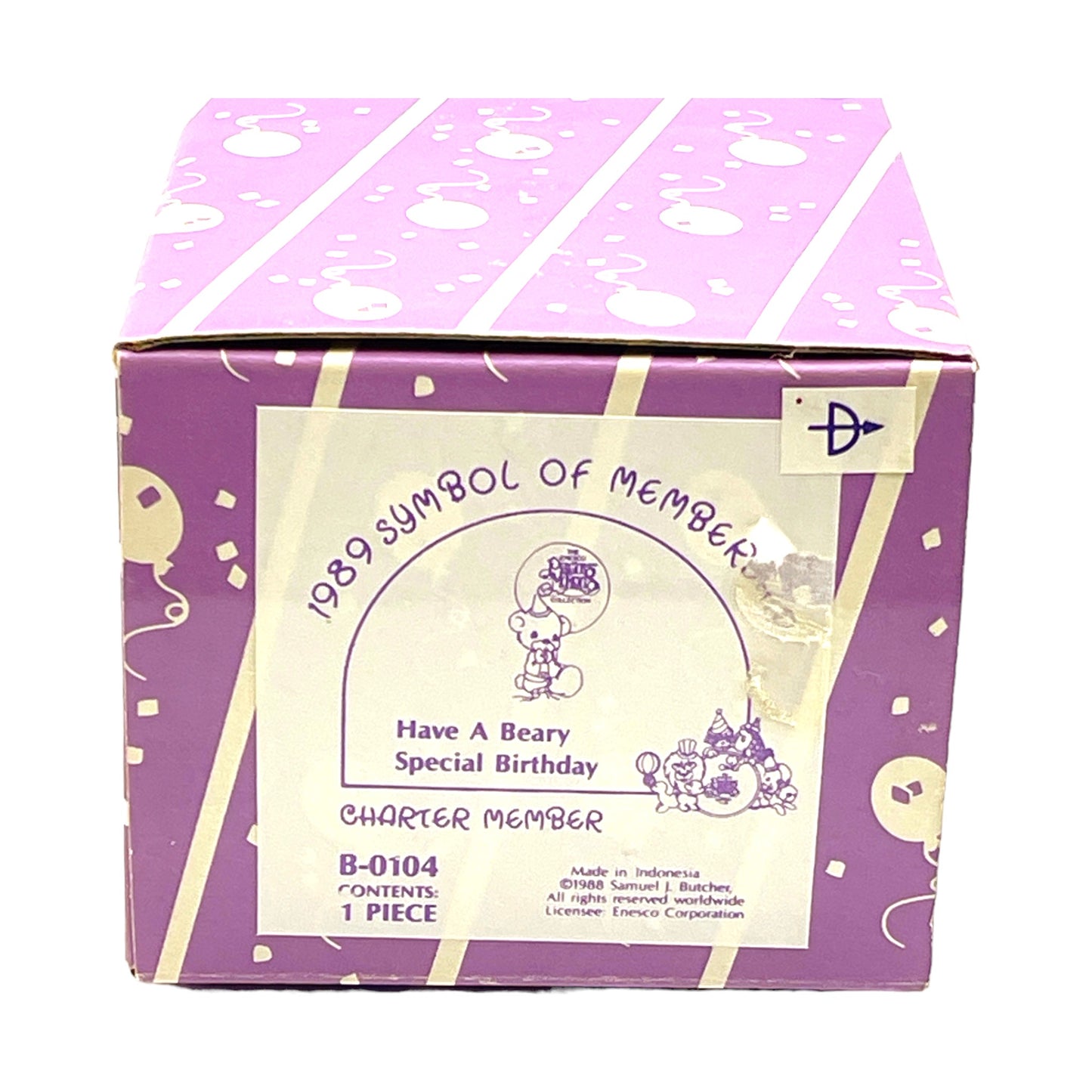 Precious Moments - Have A Beary Special Birthday - Charter Member -  B-0104 - 1989 - Box