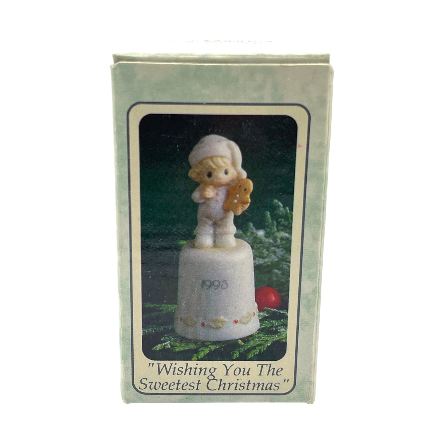 Precious Moments - Wishing You The Sweetest Christmas - Thimble - 530182 - 1993