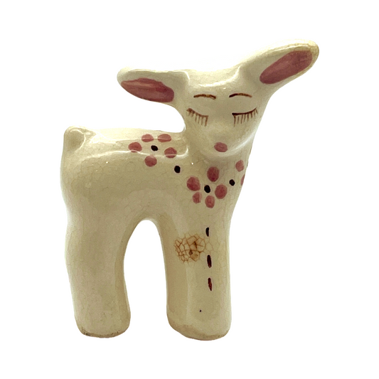 Delee Art - Deer "Spots On Neck" -  Hand Decorated - Vintage - 4"