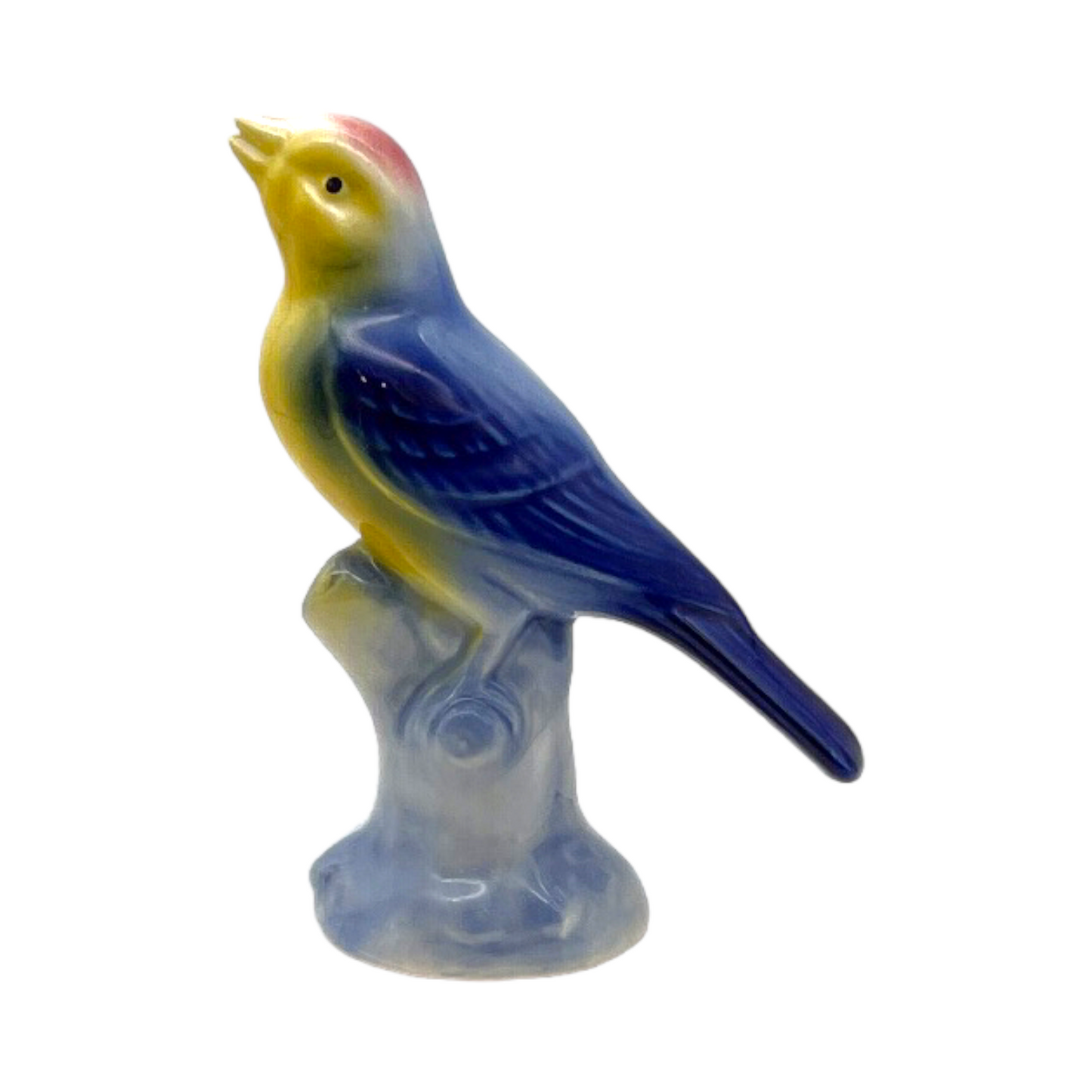 Royal Copley - Yellow/Blue Sparrow Figurine - Vintage - 5.25"