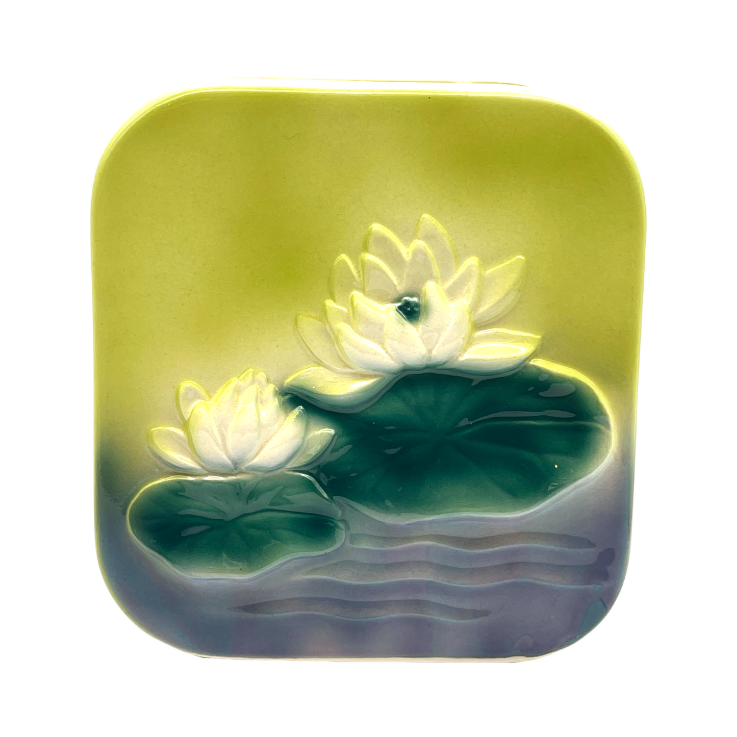 Royal Copley - Green Water Lilly Planter - Vintage - 6.25"