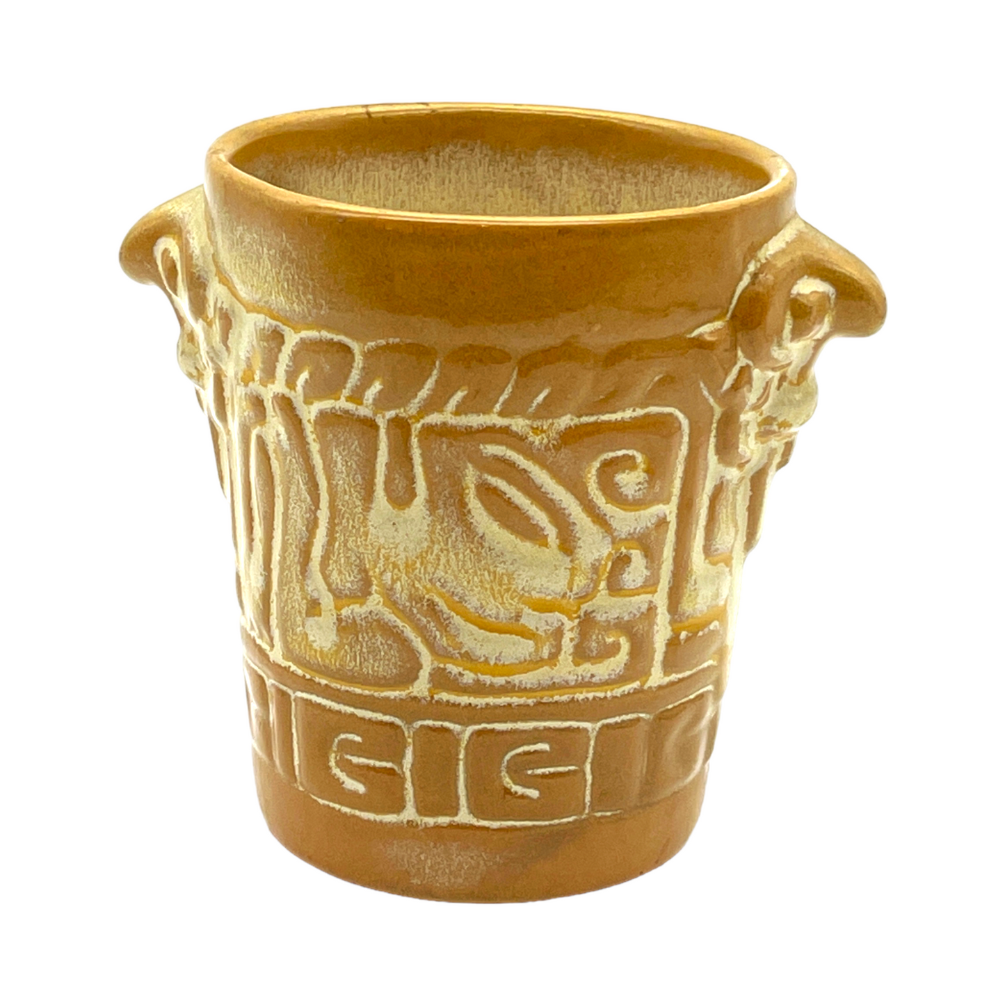 Frankoma Pottery - Aztec Sugar Cup - Vintage - 3.75"