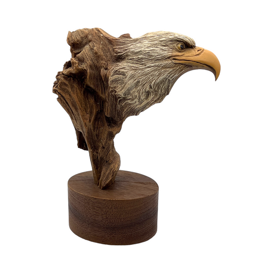 Rick Cain Wood Flight Eagle Sculpture - 1239 of 2000